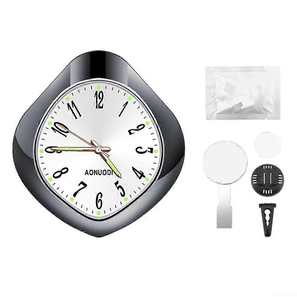 Luminous Quartz Car Clock with Aroma Diffuser and Accurate Night Glow Display for Vehicles