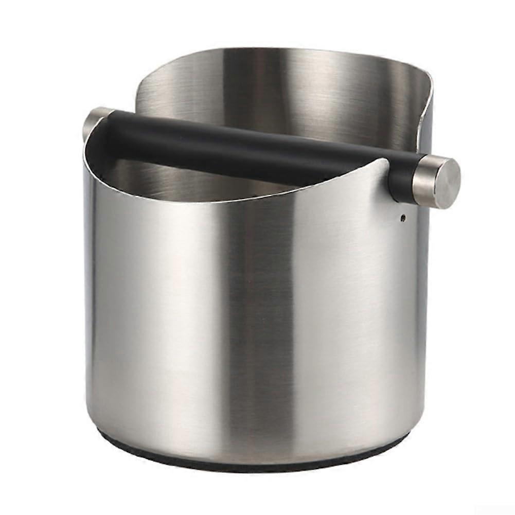 Coffee Knock Box Stainless Steel Small Round for Easy Grounds Disposal and SpaceSaving Use