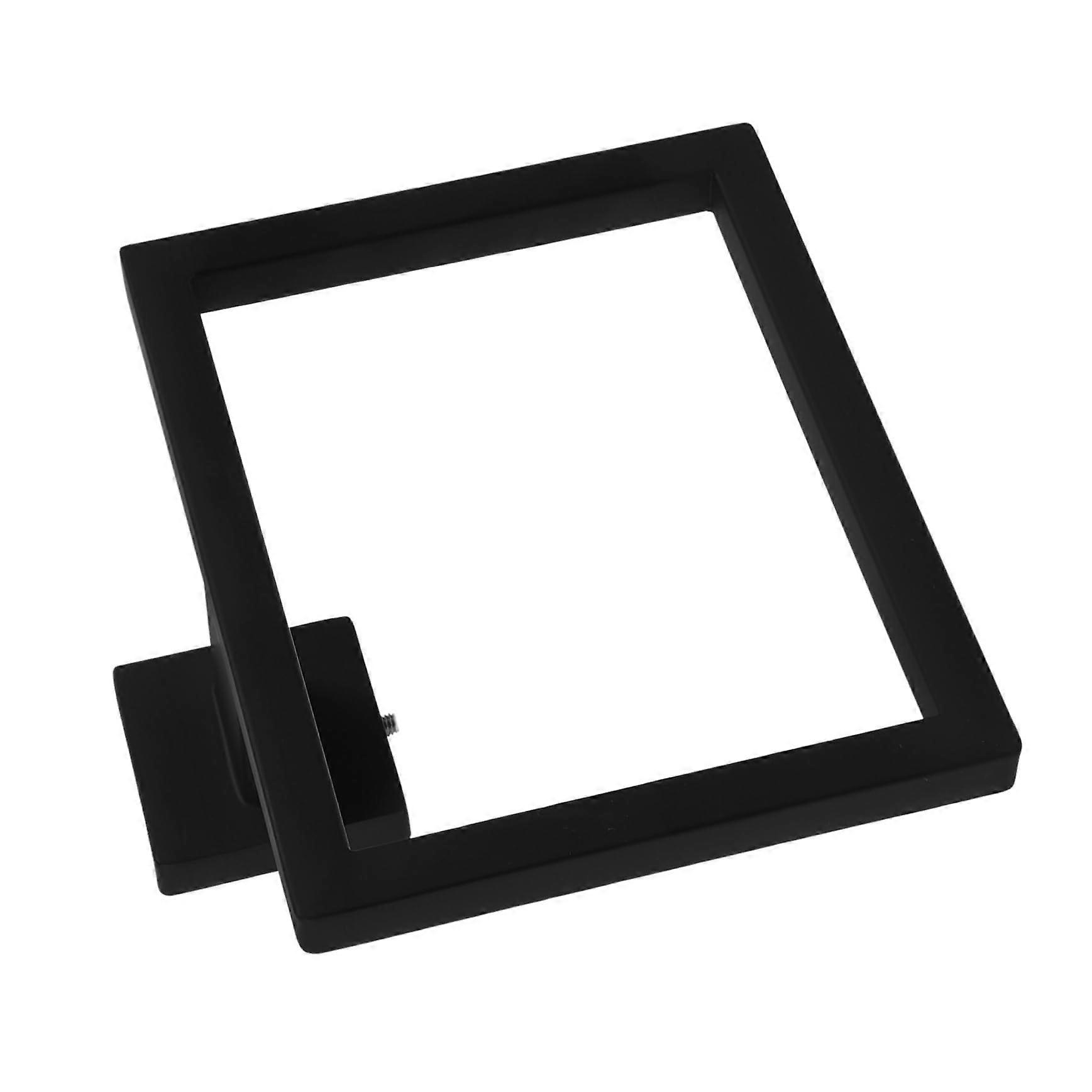 Stainless Steel Bathroom Towel Holder Wall Mounted Square Ring SpaceSaving Strong Load Capacity