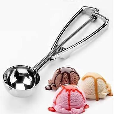 Stainless Steel Ice Cream Scoop 1.6in with Ergonomic Spring Handle for Precise Portion Control