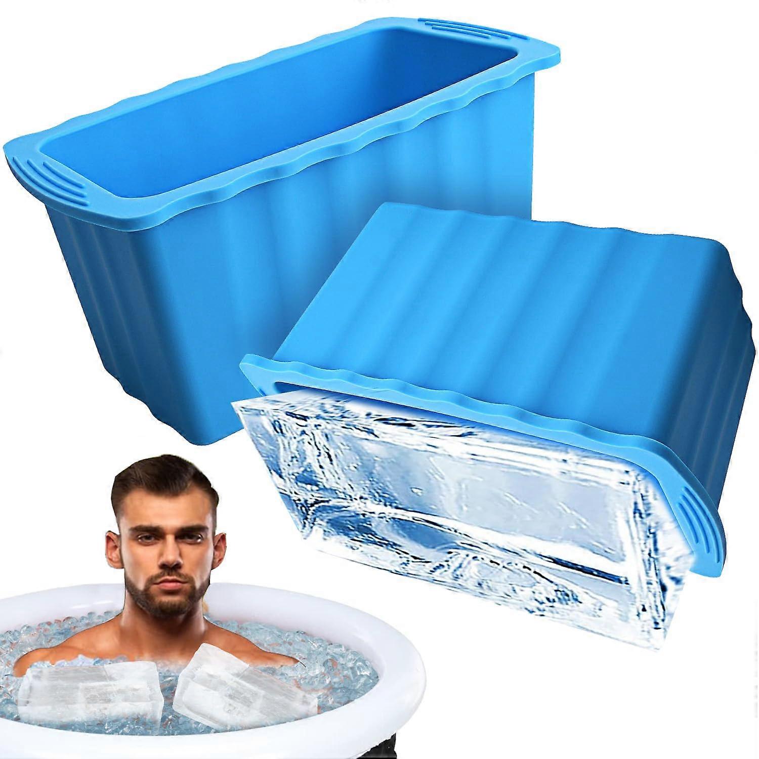 2 Pack Extra Large Ice Cube Mold 12lb Silicone Tray for Ice Bath Coolers Cold Plunge