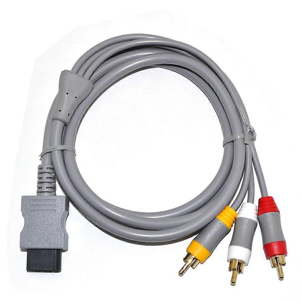 AV Cable Replacement 1.8m Length Stable Connectivity for Nintendo Wii Console