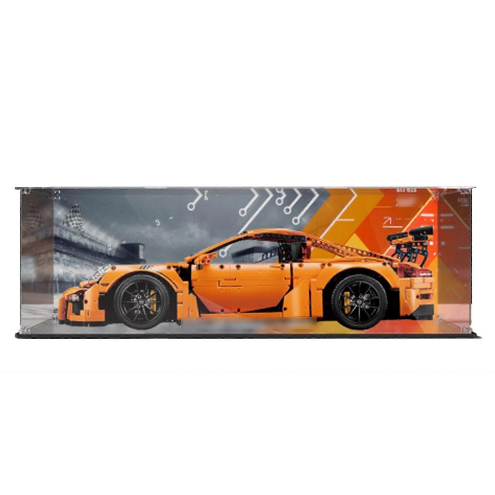 Display Case for  42056 Porsche 911 GT3 RS, Clear Dustproof Acrylic Box, Stackable Design