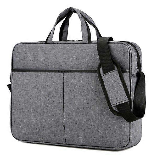 Bolsa para laptop de 15,6 polegadas, cinza, para uso profissional e diário.