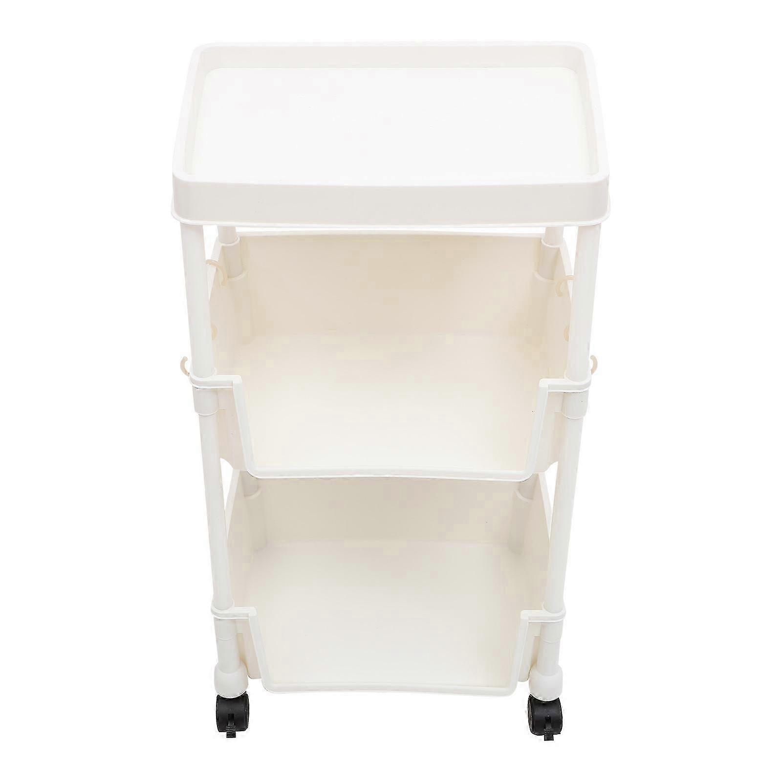 Movable Bookcase Book Rack for Storage Use with 3-Tier Roller Design