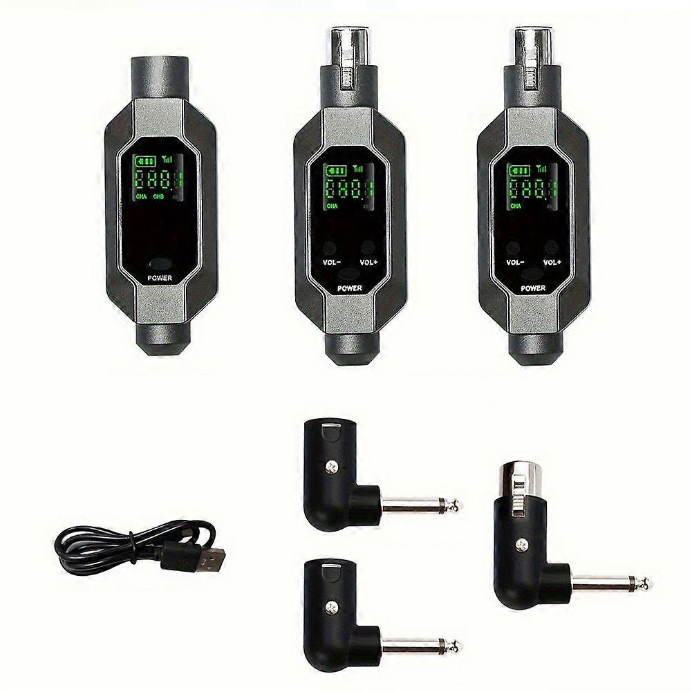 Wireless Microphone Converter XLR Transmitter and Receiver Microphone Wireless System for Dynamic Microphone A