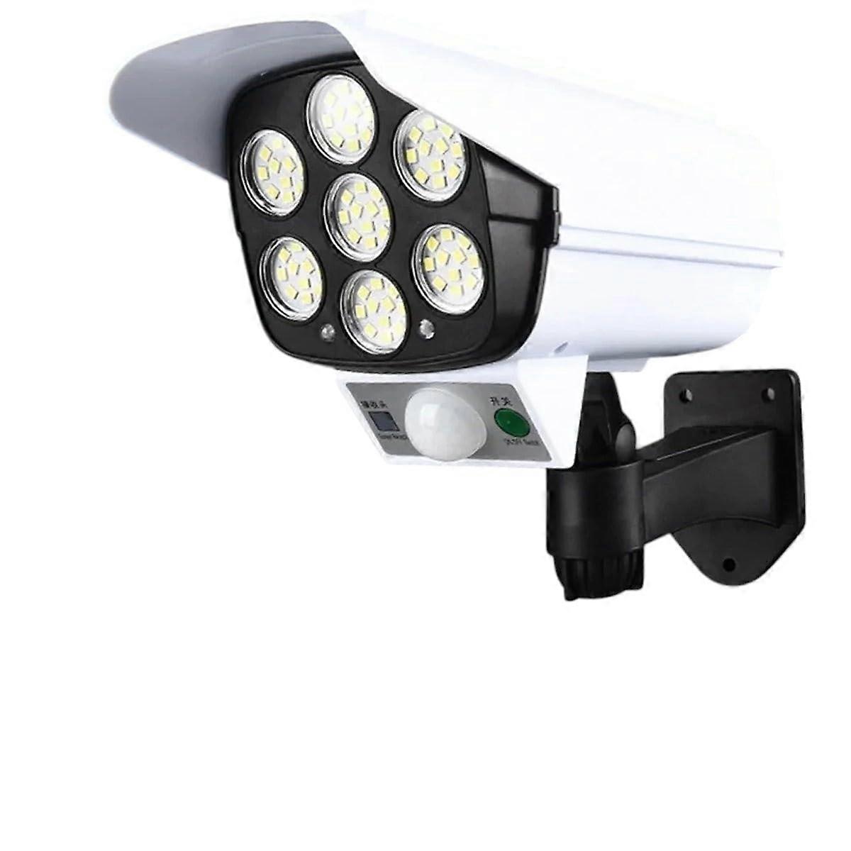 Outdoor Solar Security Light 77 LED Waterproof Motion Sensor Wall Lamp Dummy Camera Design