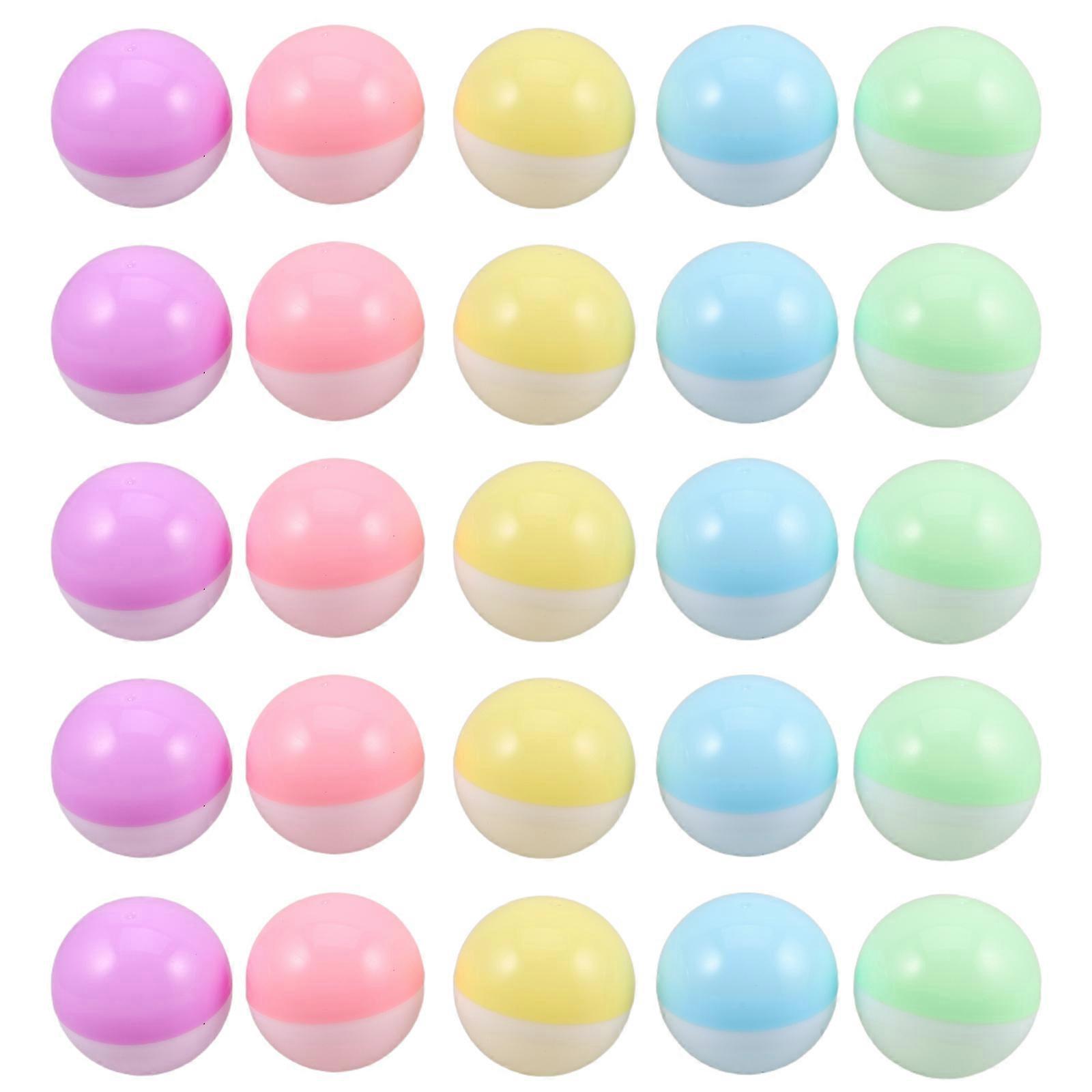 Vibrant Assorted Capsules for Storage 50Pcs Plastic Balls