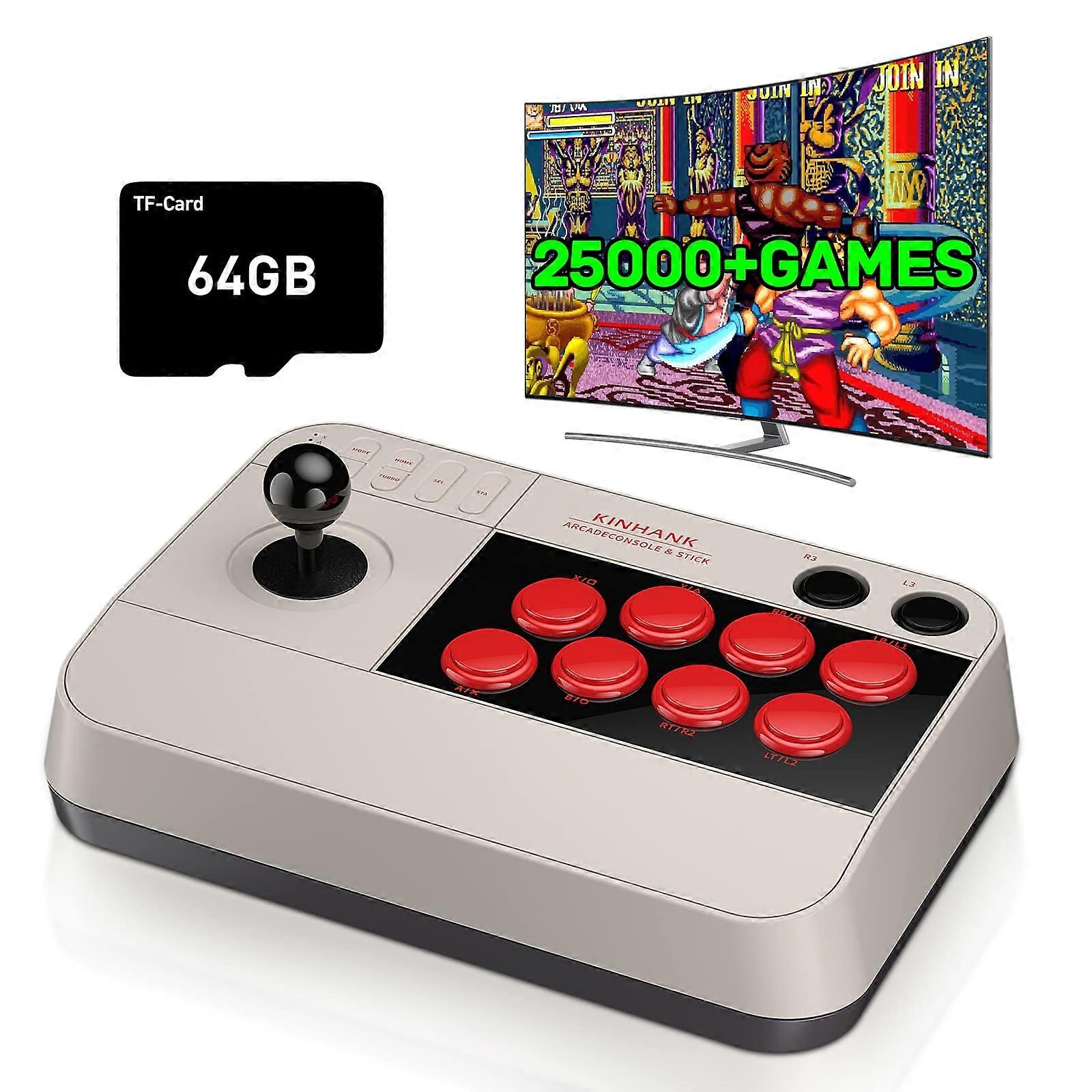 Retro Game Console with 25000+ Builtin Games, S905X3 Processor, 3D Joystick Turbo Control