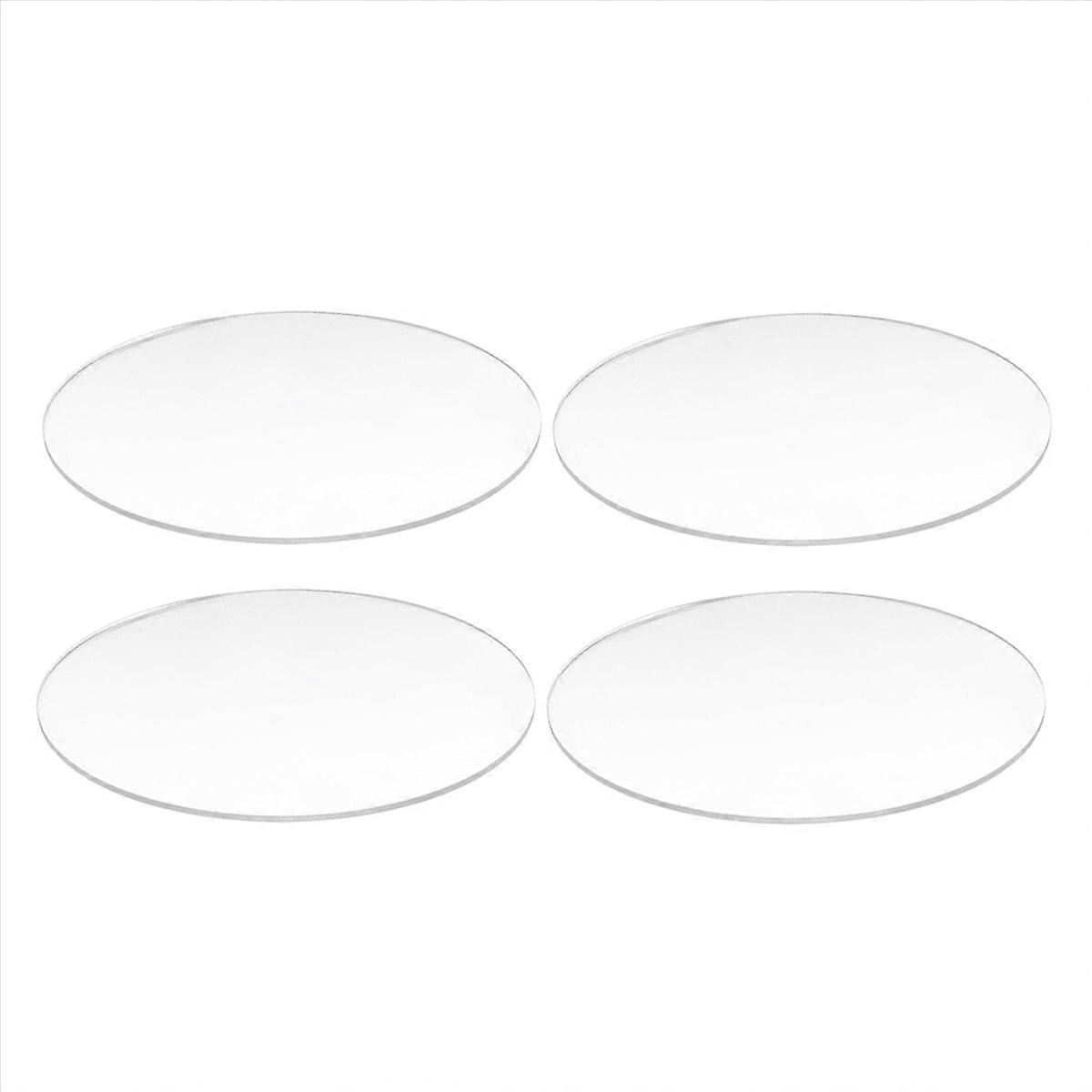 Transparent 3mm thick Mirror Acrylic round Disc Diámetro:60mm