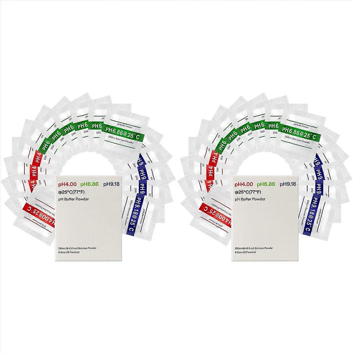 36-Pack PH Meter Buffer Solution Powder, PH 6.86/4.00/9.18, PH Buffer Powder for Precise & Easy PH T
