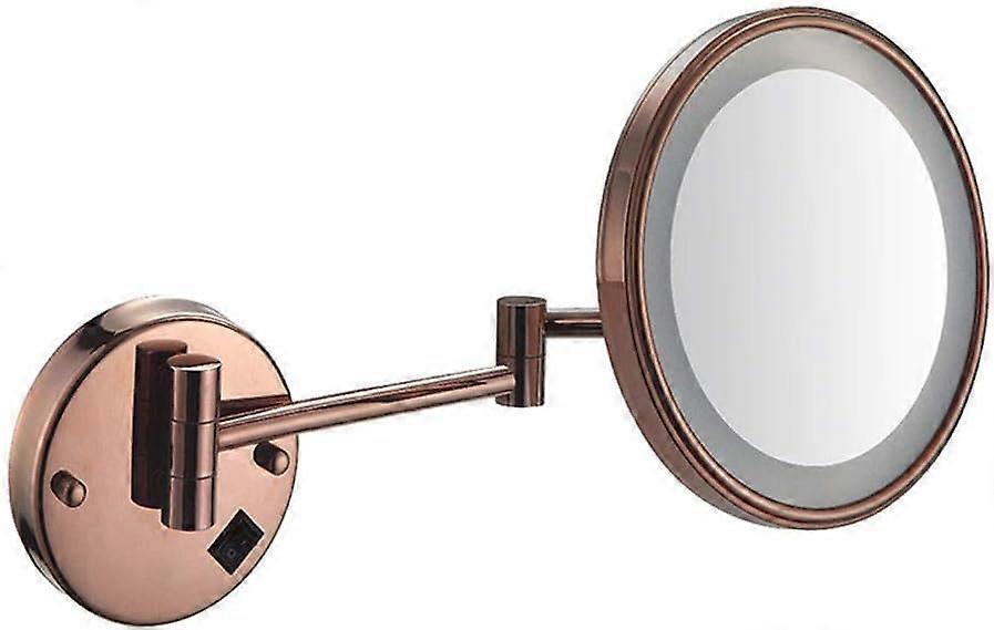 Wall Mounted Bathroom Mirror with 3X Magnification, Extendable Folding Arm, PlugIn Makeup Mirror