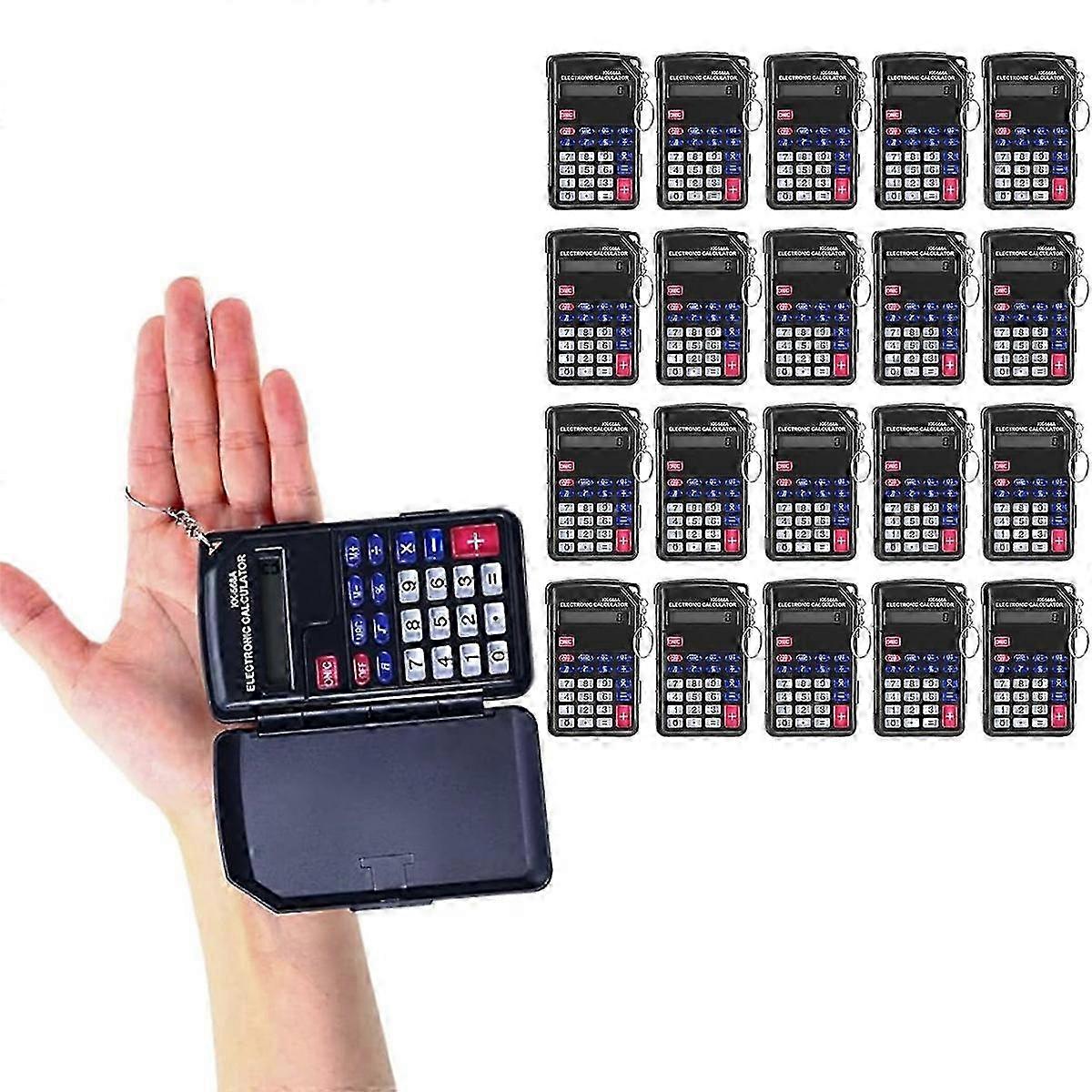 20pcs Basic Calculator for Students Small Pocket Math Tool Bulk Pack