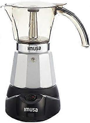 6 or 3cup Electric Espresso Maker, Silver