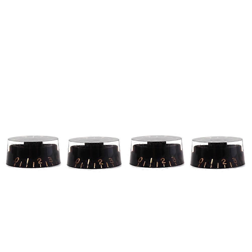 4 PCS/ Set Guitar Knobs Volume Tone Control Knobs Rotary Knobs for Epiphone Style Electric Guitar Parts Replacement (Black)