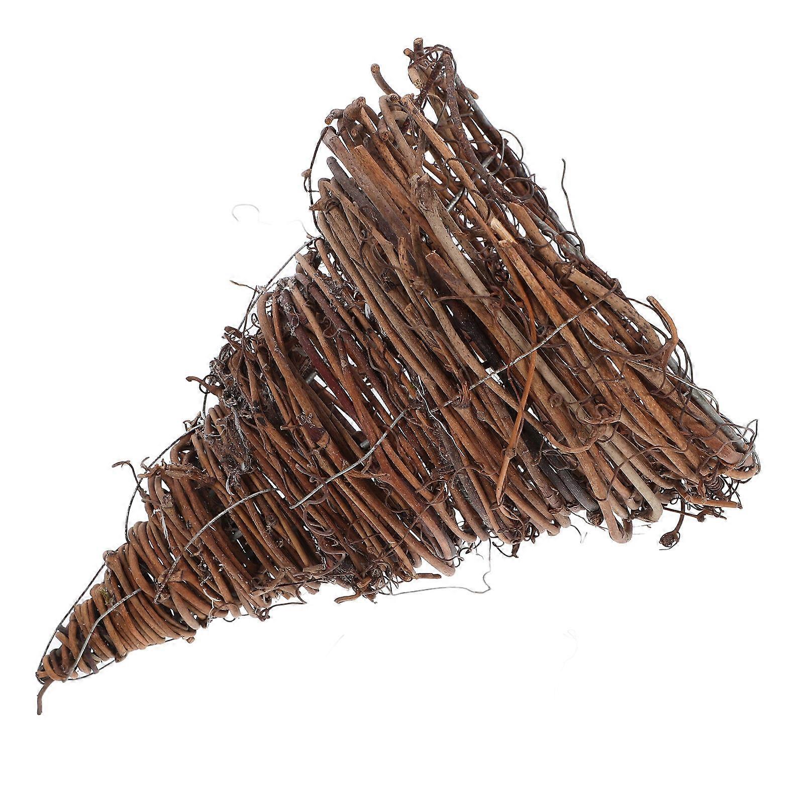 Rustic Cornucopia Basket Thanksgiving Table Centerpiece for 2Pcs Brown Decor