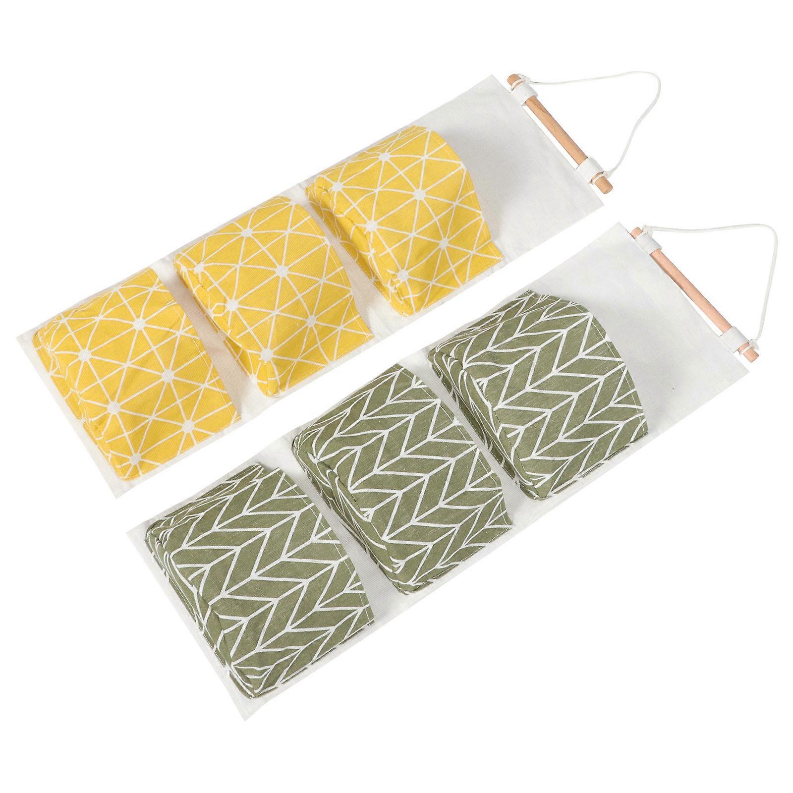 Multi-Function Pouches for Organizing Use 2Pcs Wall Hanging Storage Bags
