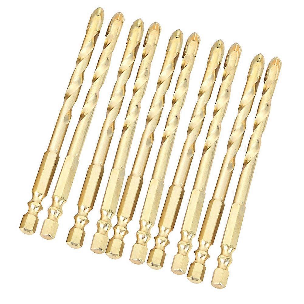 Triangular Drill Bit Cemented Carbide Made Drill Bit with Hex Adapter(10 Pcs 8mm)