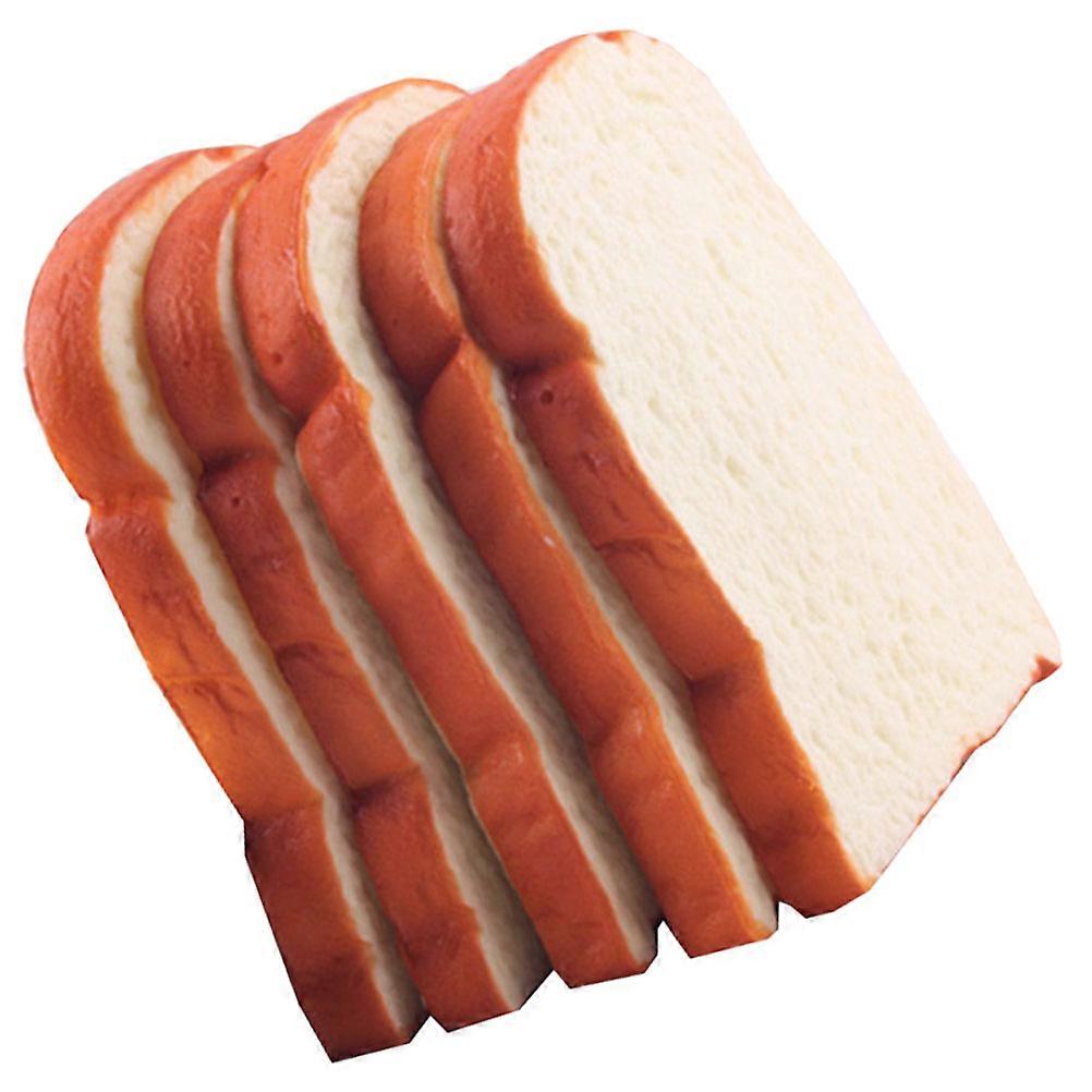 Fake Bread PU Bread Model for Decor 5Pcs Vivid Toast Display Set