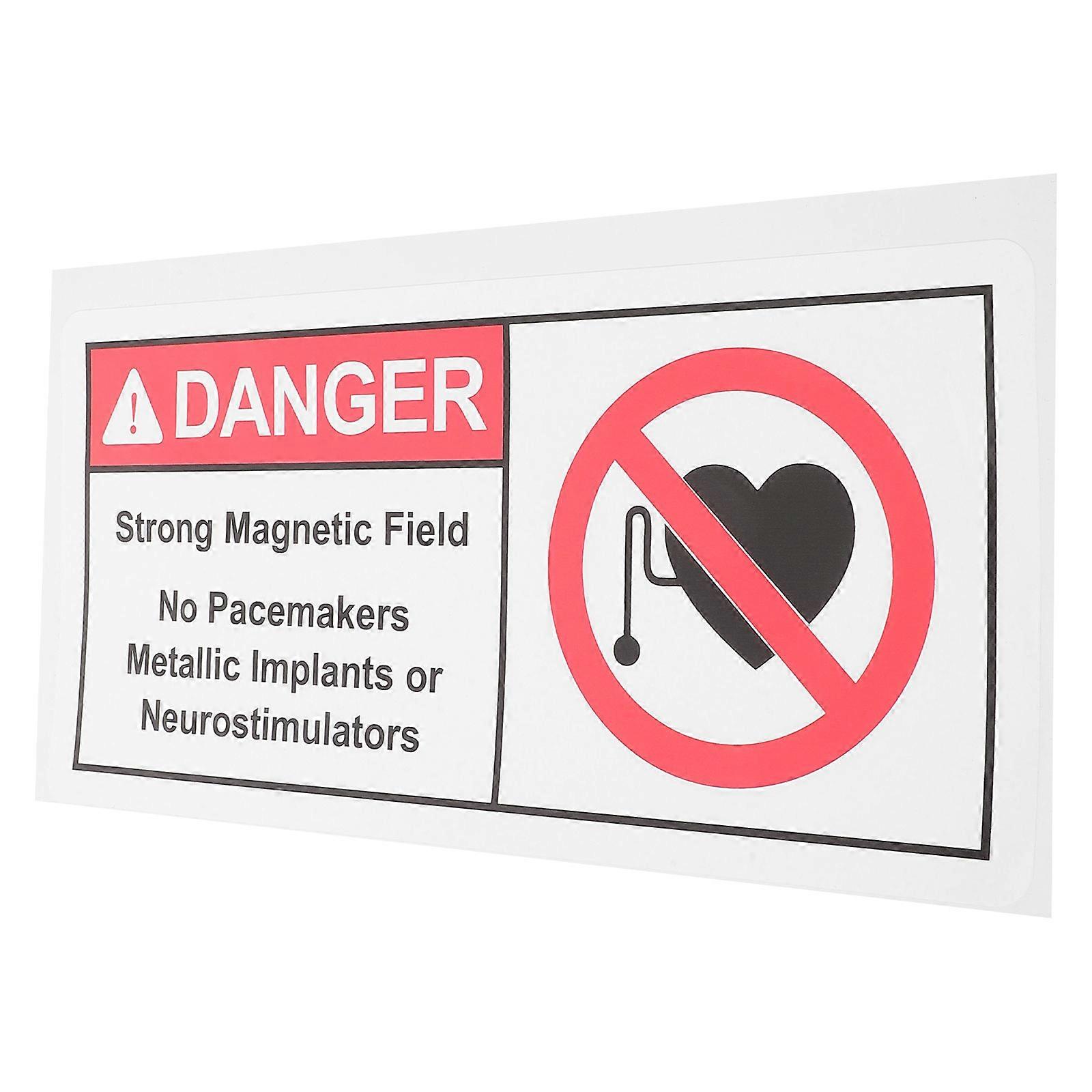 No Warning Sticker Magnetic Field Caution