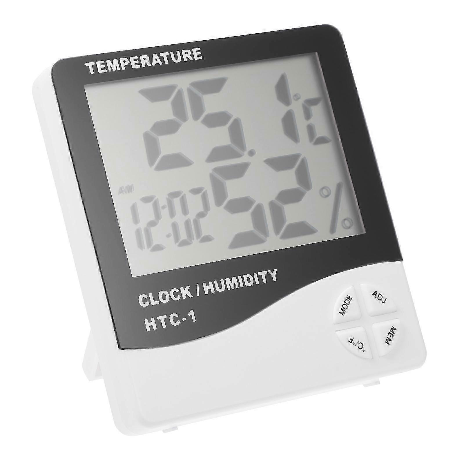 Electronic Thermometer Clock 1Pcs compatible with Time Reminding with White ABS Material