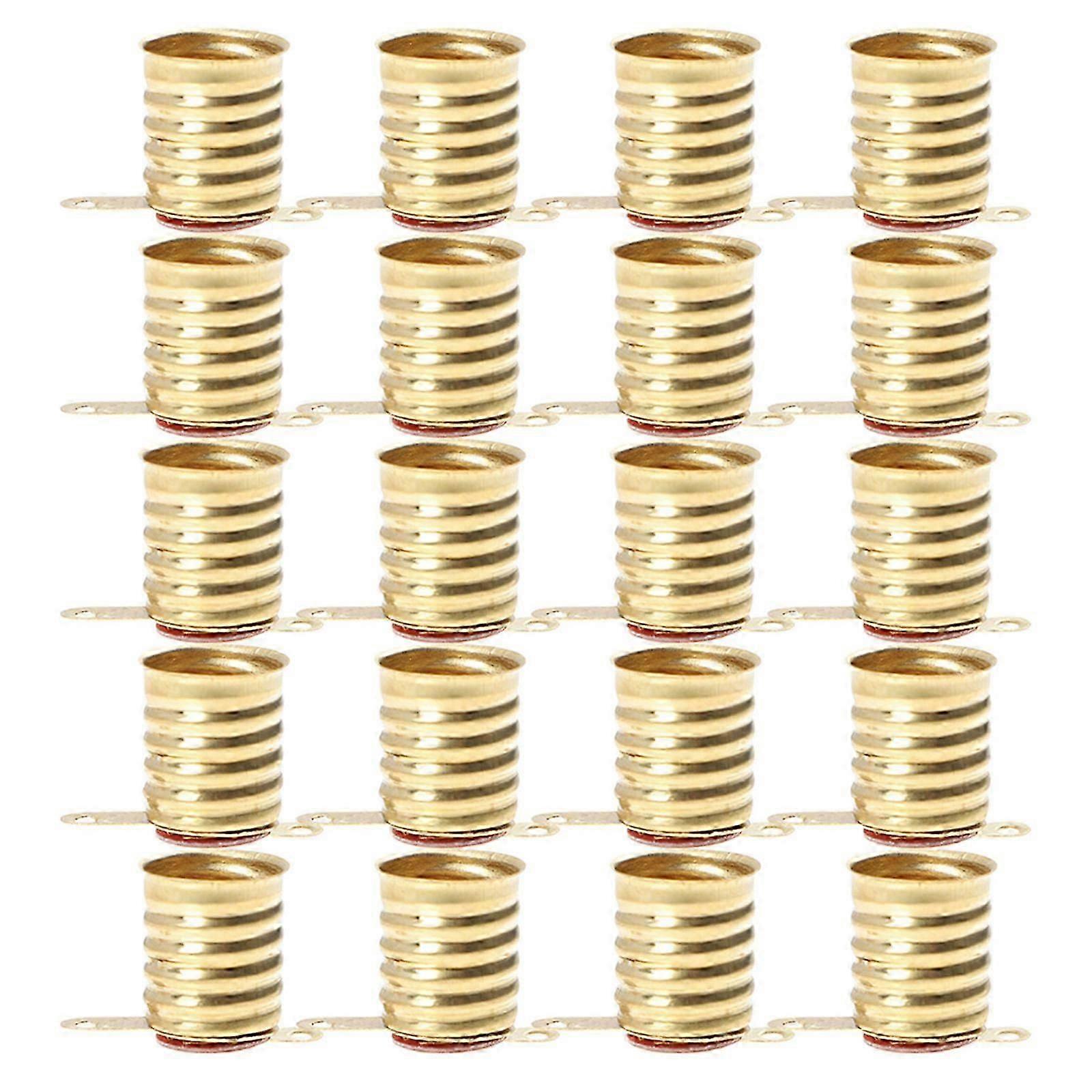Mini LED Bulb Socket Lamp Base E10 for Electrical Test 100Pcs Golden