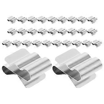 30pcs panneau solaire cadre pinces à ressort clips de gestion de câbles métalliques supports de fil en acier inoxydable pour système PV Organisation du cordon électrique