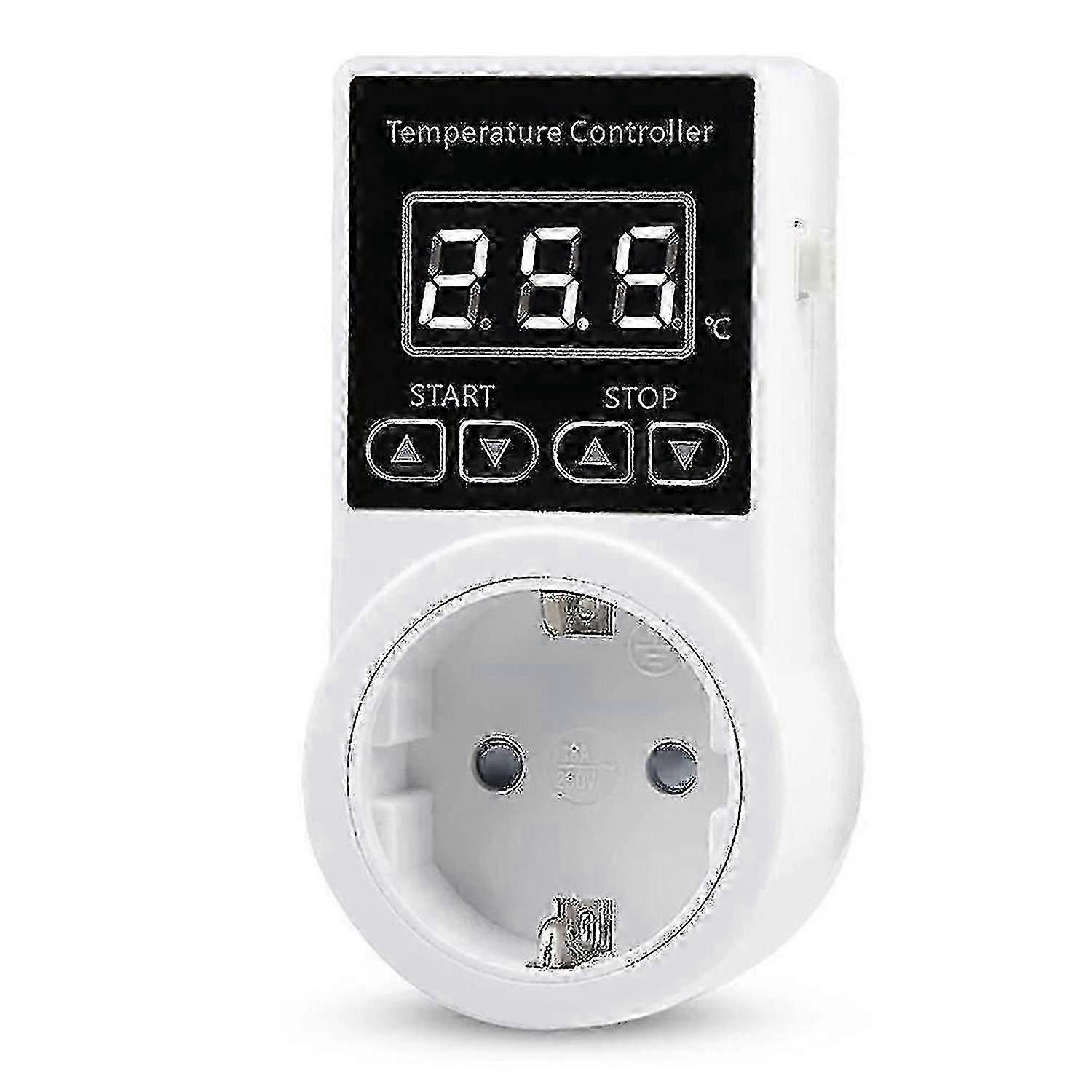 1pcs Thermostat Socket With Sensor, Digital Temperature Controller Socket, Waterproof Temperature