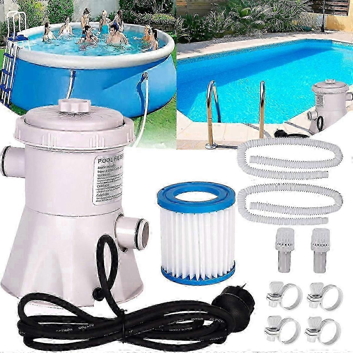 Filter pump kit for above ground pools electric powered