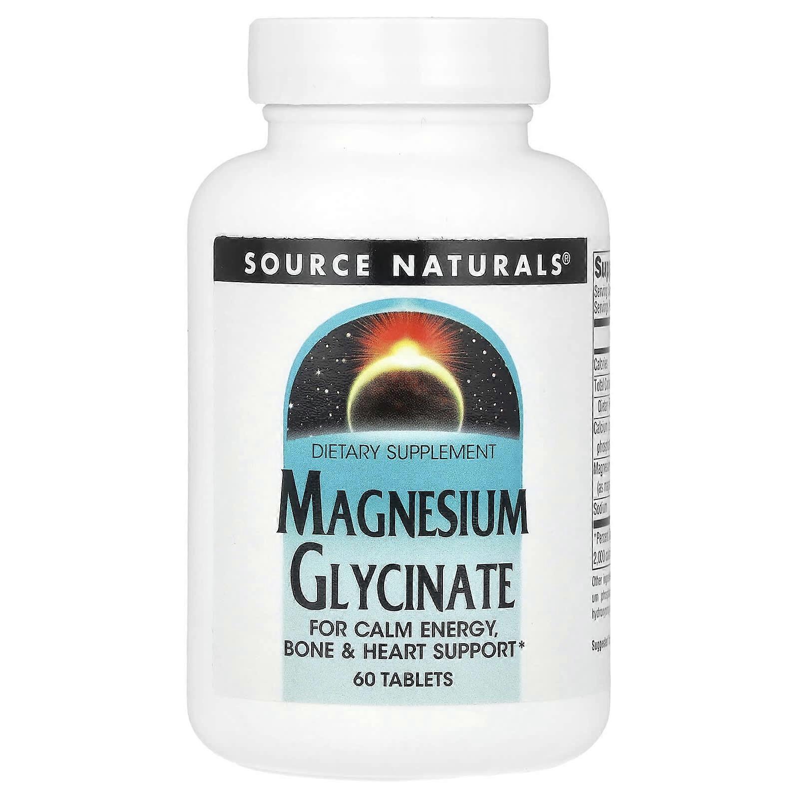 Source Naturals, Magnesium Glycinate, 60 Tablets, 3-Pack