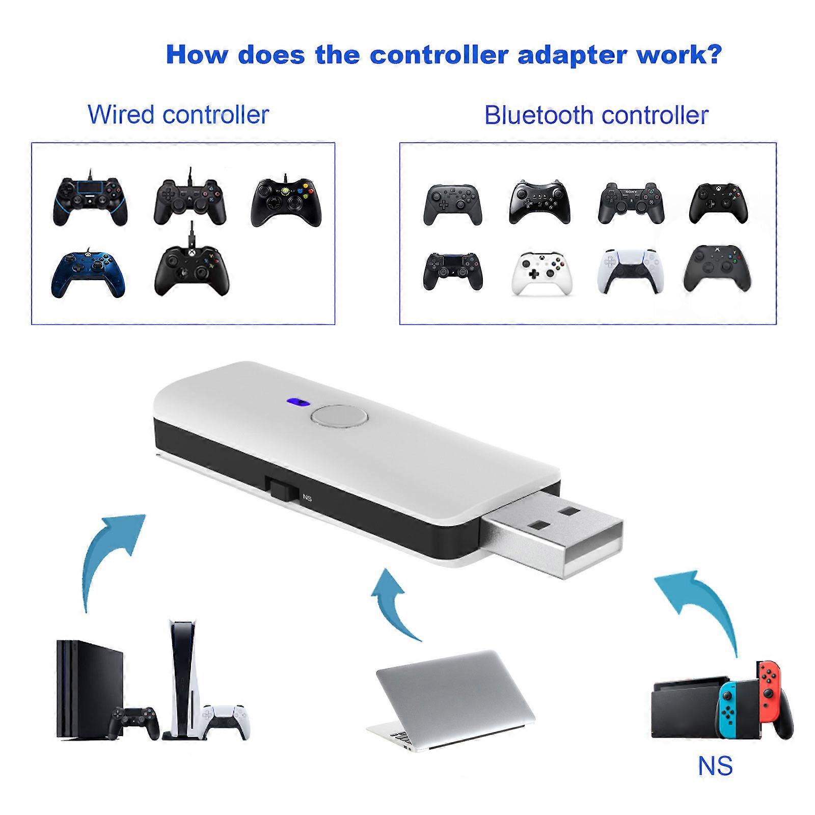 Wireless Controller Converter Bluetooth-compatible Handle Adapter for /Switch Pro//for /for  One Gaming Handles Multicolor