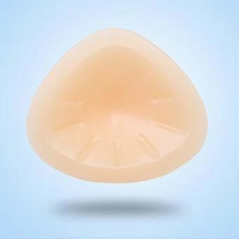 Par de silicone mama forma triângulo mastectomia prótese sutiã almofada potenciador
