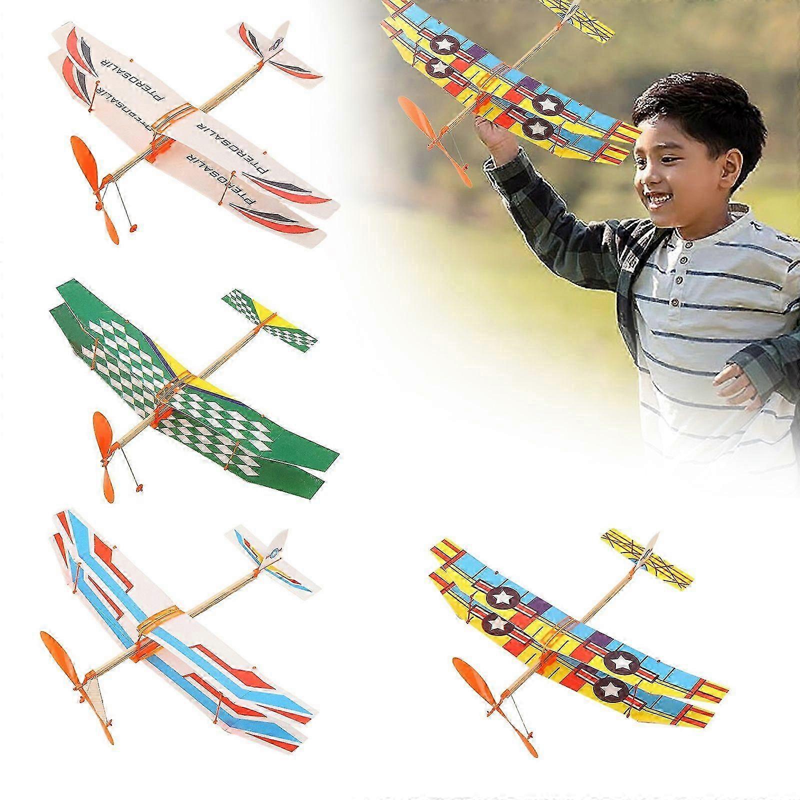 4PCS Gummiband angetriebene Flugzeug-Kits