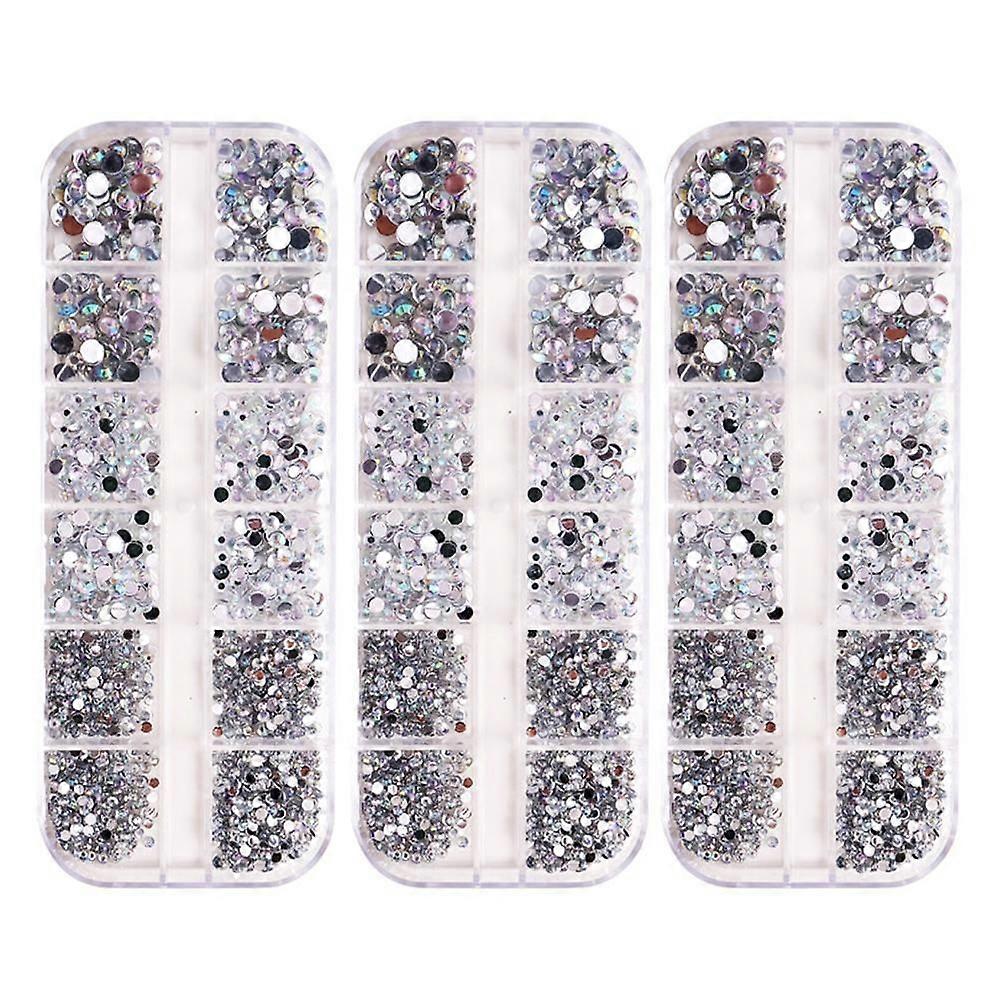 3pcs flat bottom drill nail drill - AB size mixed drillmake up