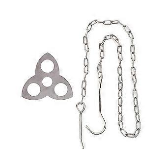 KaesiHanging Pot Support Stable avec chaîne en acier inoxydable amovible Portable Camping Trépied Board pour l’extérieur