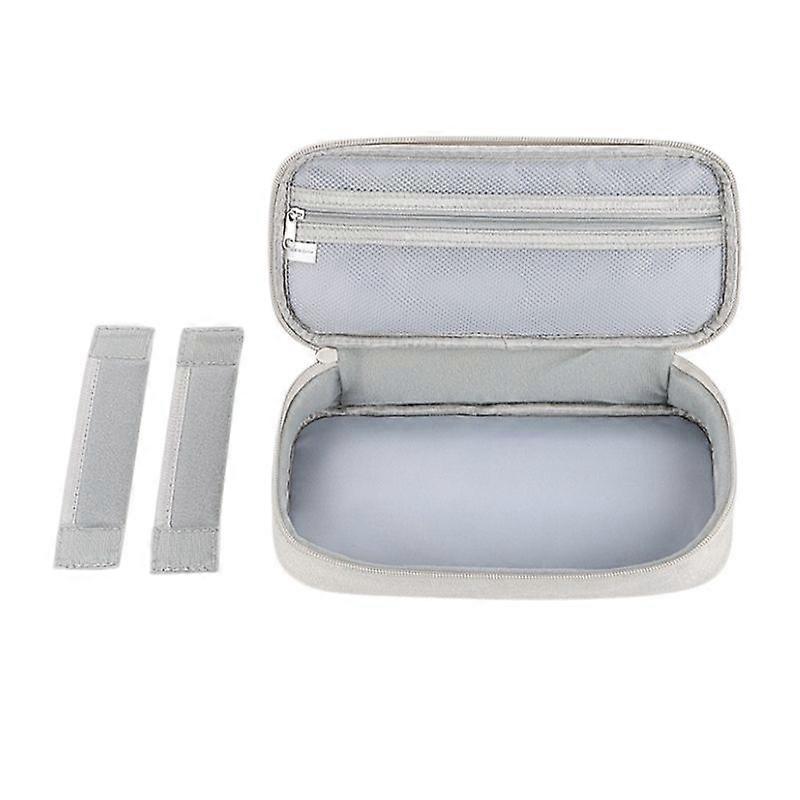 Travel Electronics Organizer Bag Case for Cables Gray Set