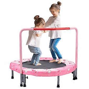 36-calowa trampolina dla dzieci, wewnętrzna trampolina zewnętrzna 3FT, składana mini trampolina z uchwytem, czerwona