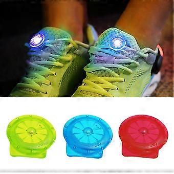 Mini Zapatos Redondos Clip Luz LED Carrera Nocturna Ciclismo Deporte Brillante Lámpara de advertencia