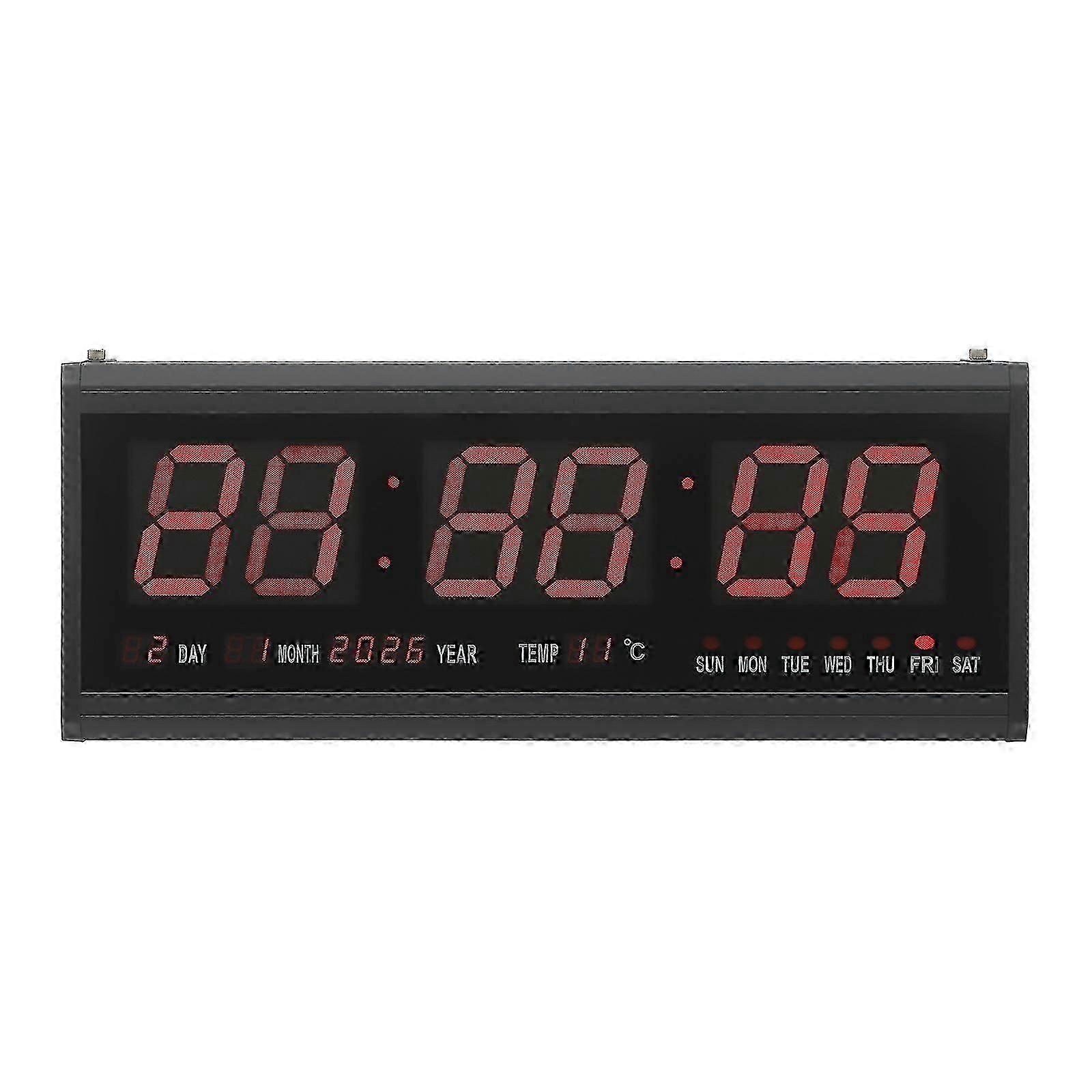 Modern LED Digital Clock Rectangular Wall-Mounted Clock for Homes, Schools
