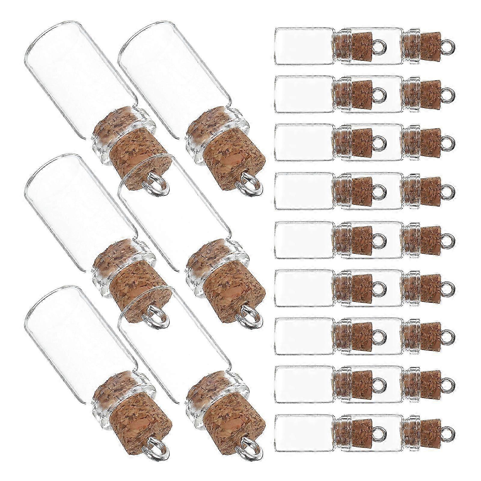 Mini Glass Bottles with Corks, Assorted, 24Pcs, Decorative & Storage Use