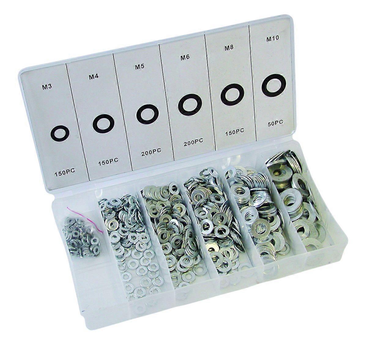 Assorted Flat Washers - 900 Pieces