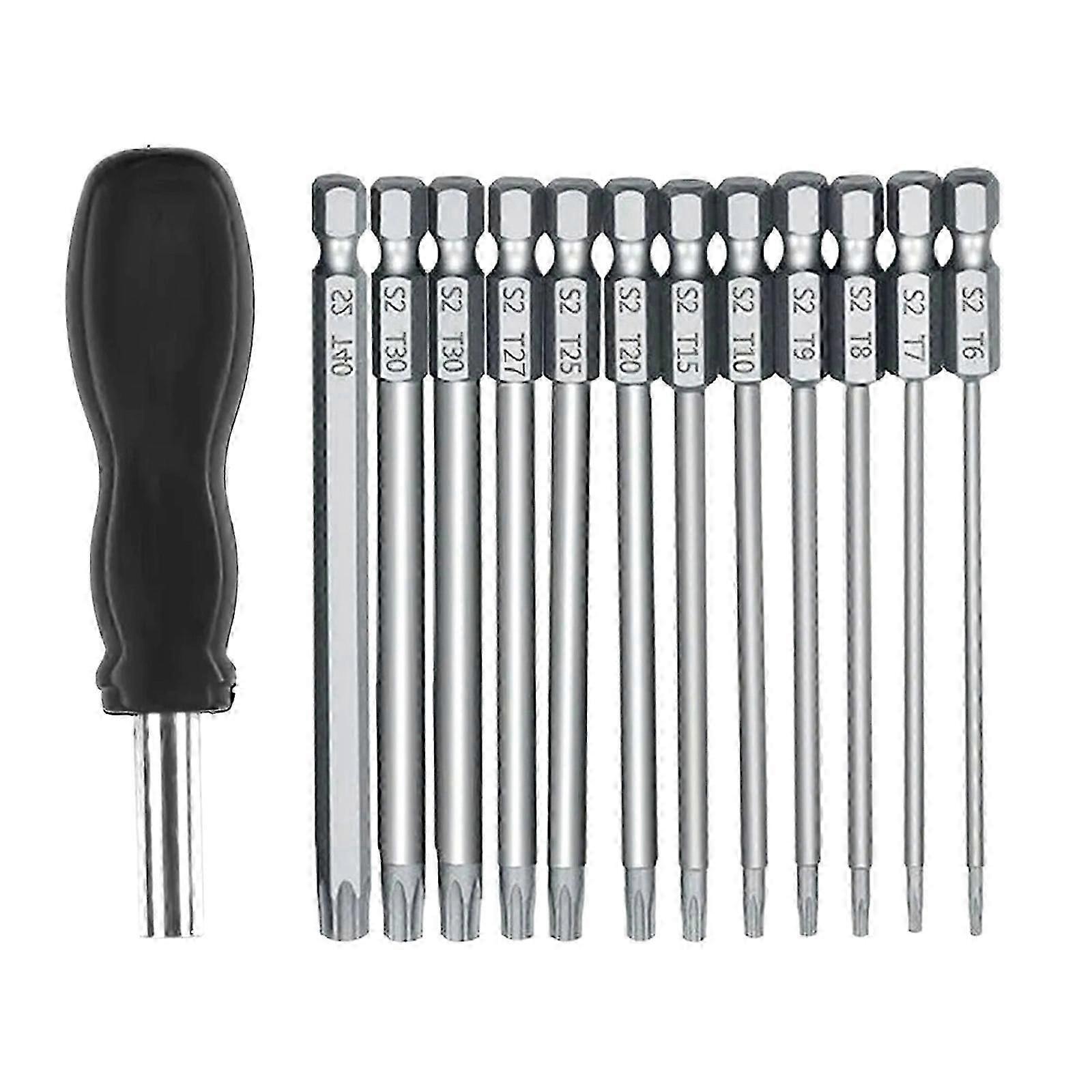 100mm Hex Bits Driver Tamper Proof Security Drill Magnetic Bit Set Screwdriver with Handle for Hand Screwdriver
