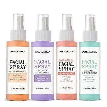 Gesichtsspray-Kollektion mit Rosenwasser, Aloe, Lavendel und Orangenblüte, vielseitig kühlendem und feuchtigkeitsspendendem Gesichtsspray, beruhigendem Gesichtsspray für alle