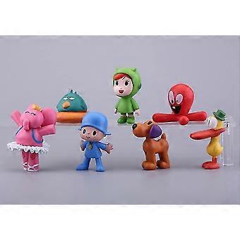 7 Pcs Pocoyo Toys - Action Figure Doll Toy - Nina, Elly, Pato, Fred, Loula Kids Toys