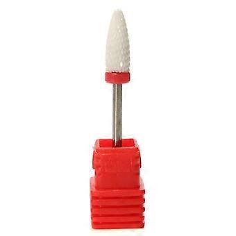 Ceramic Nail Drill Bit for Cuticle and Dead Skin Removal, Professional Tool for Precise Nail Shaping  Red