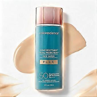Genug von fettiger Sonnencreme? Getönte Selbstbräunungs-Foundation mit Lichtschutzfaktor (55 ml), wässrige Textur, leichte, natürliche Deckkraft für alle Hauttypen.