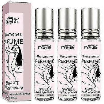 Feromonparfymesett med 3 stk. for kvinner, kollagen anti-aldrings daglig roll-on med essensielle oljer, Attract Scent Cologne