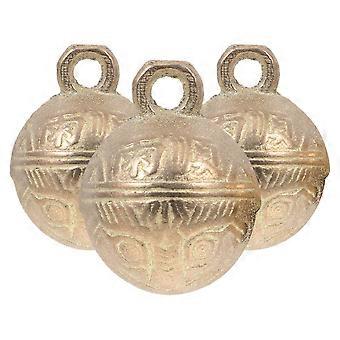 Copper Pet Bells Decorative Dog Collar Bells for DIY 3Pcs Vintage Set