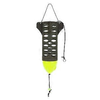 Baits Cage Terminal Tackle Accesorio Alimentador Herramienta Bait Cage Feeder Holder. (negro + verde) (1pcs)