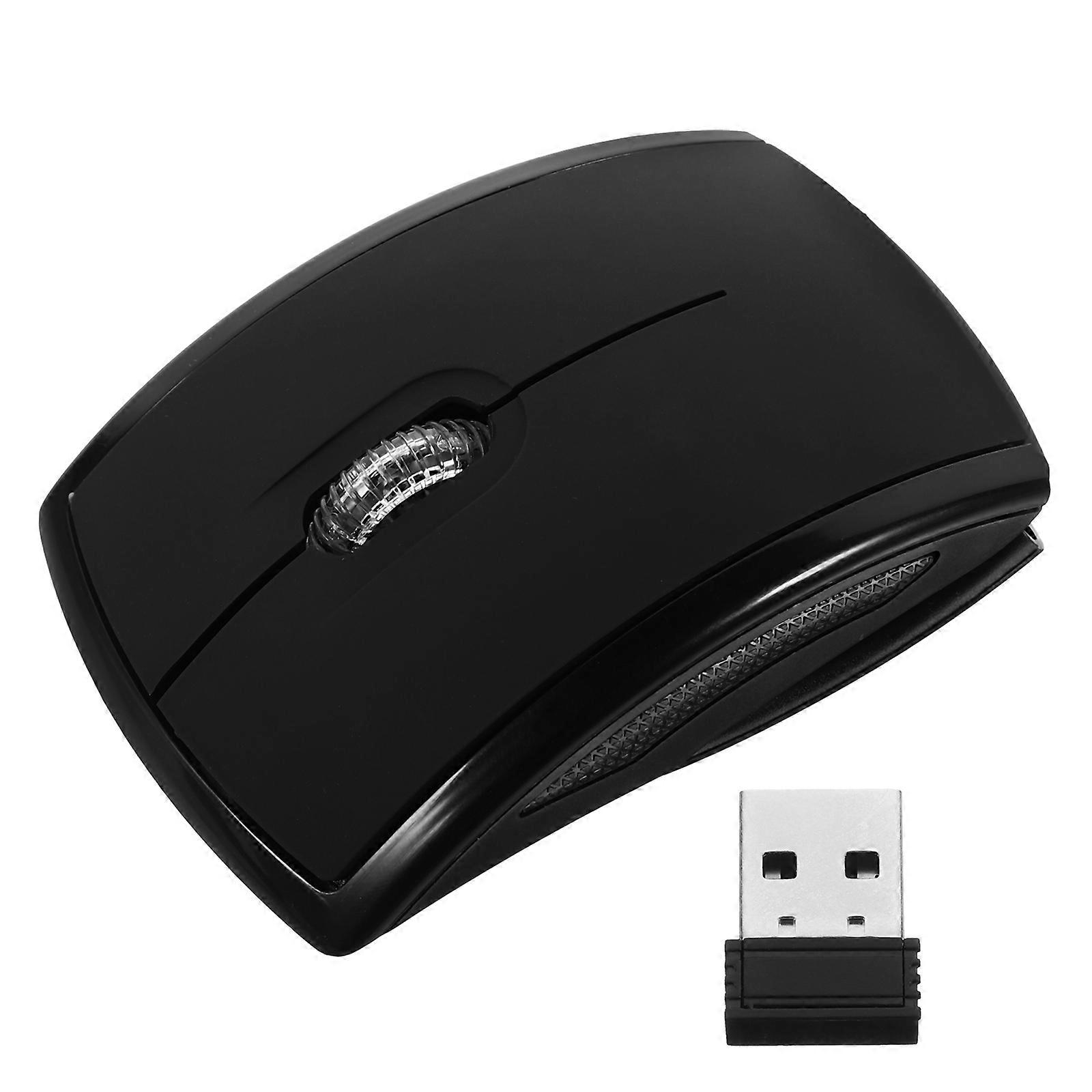 Wireless Mouse Foldable Touch Mouse for Computer Use Black